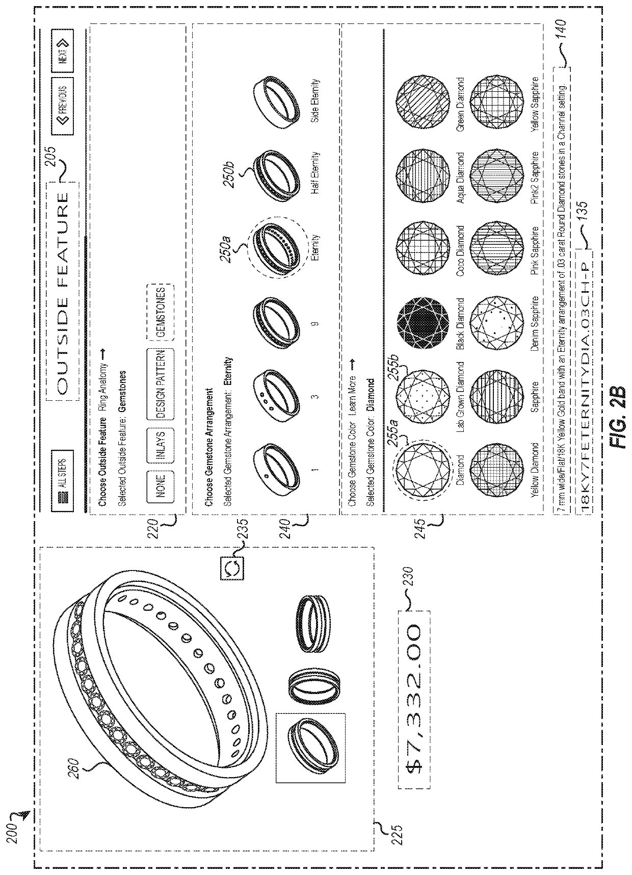 Step through process of generating custom jewelry