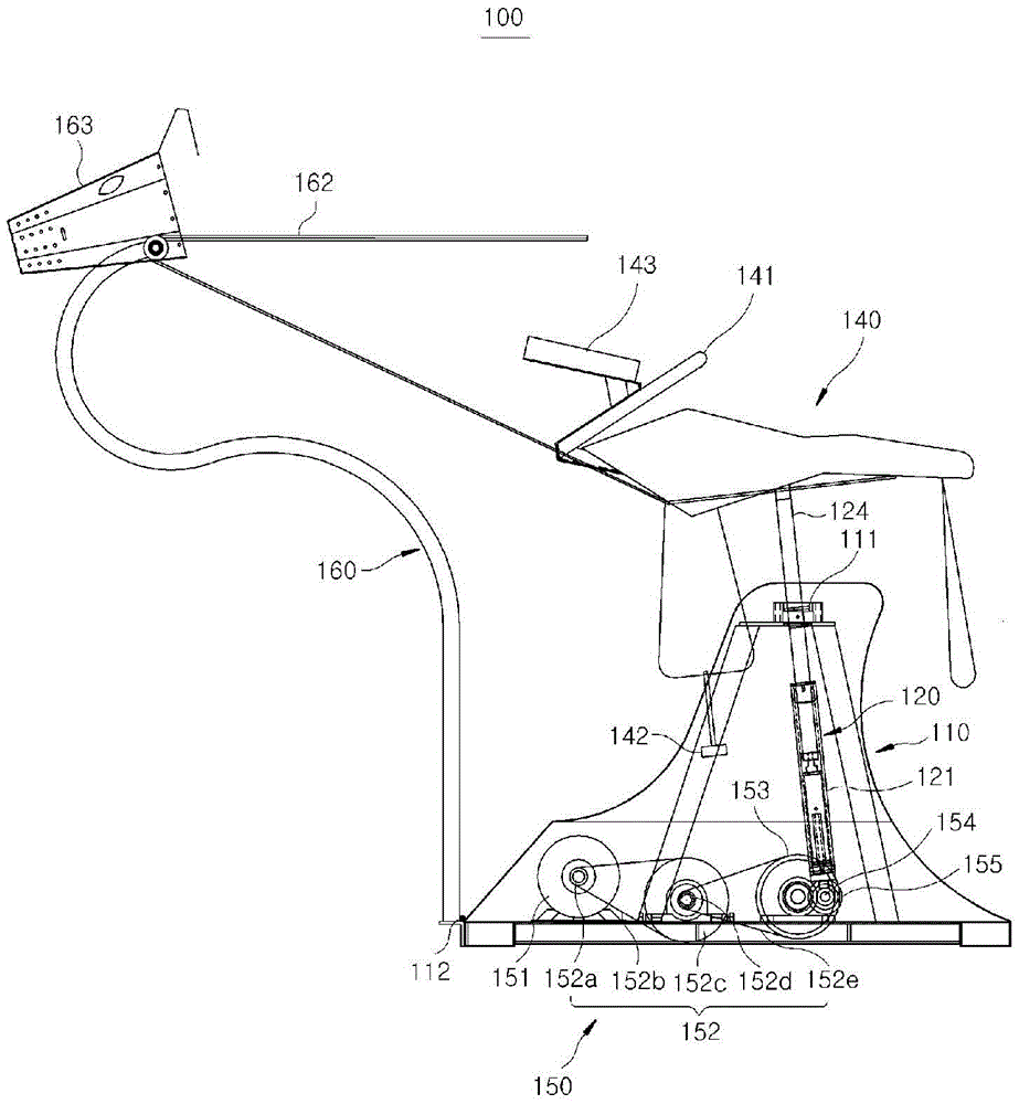 Crank type riding exercise device