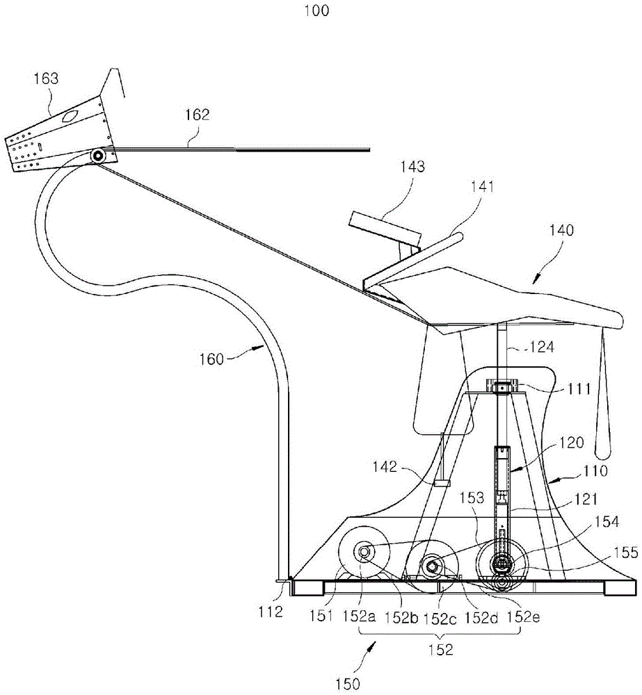 Crank type riding exercise device