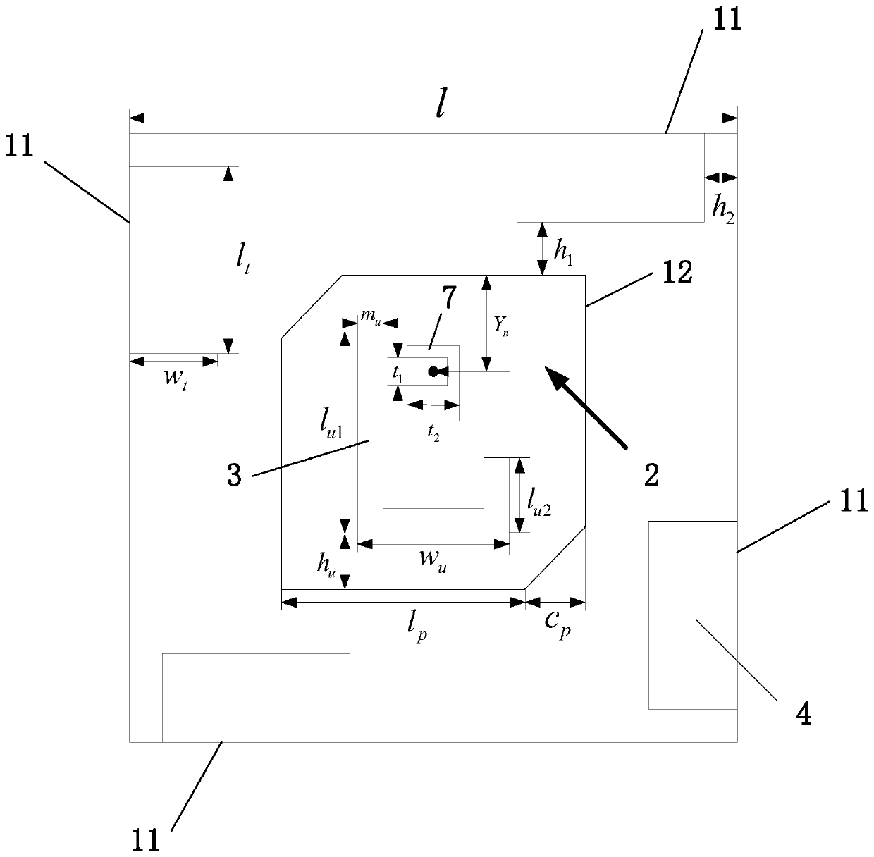 Bandwidth-broadened single-fed single-layer circularly polarized micro-strip antenna based on multi-orthogonal-mode fusion