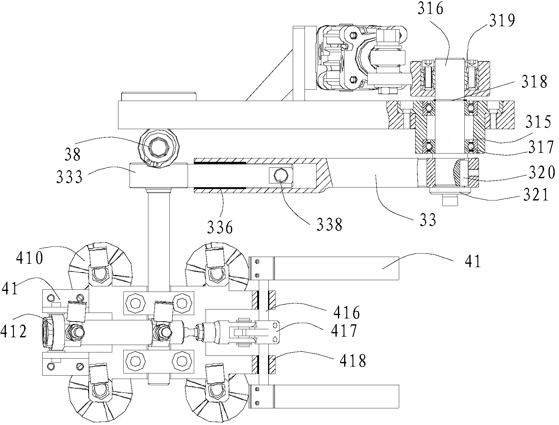 Box opening mechanism and packaging device