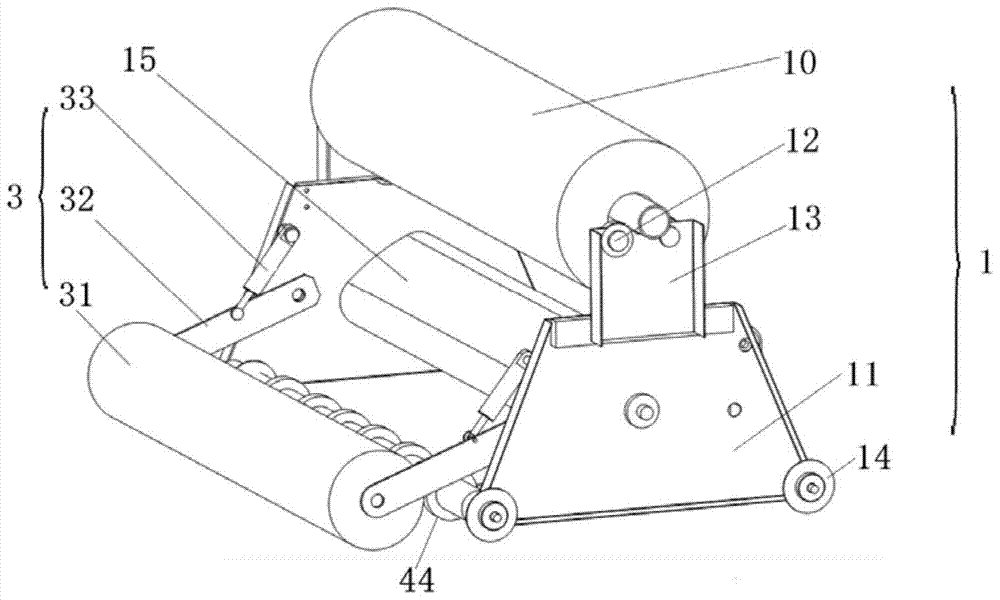 A kind of waterproof roll paver and paving method