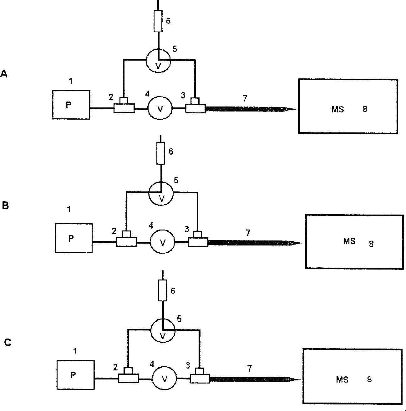 System for on-line desalinization, enrichment and mass spectrum of double split flow noy upgrade liquid chromatogram