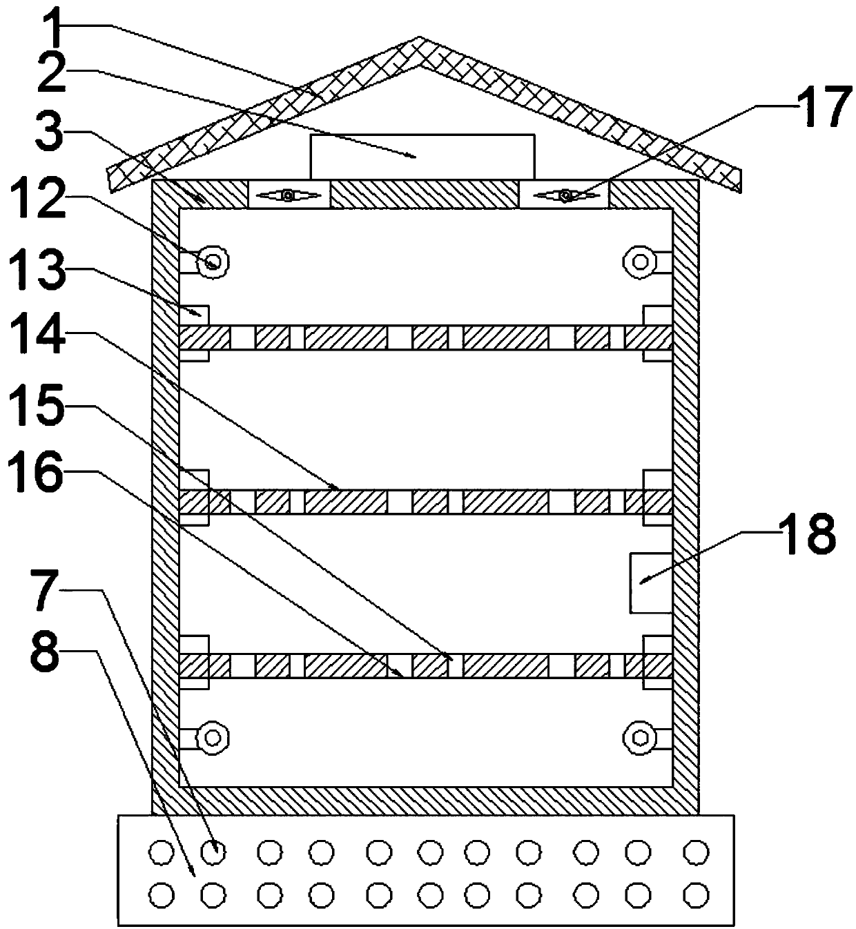 Multifunctional distribution cabinet with moisture-proof function