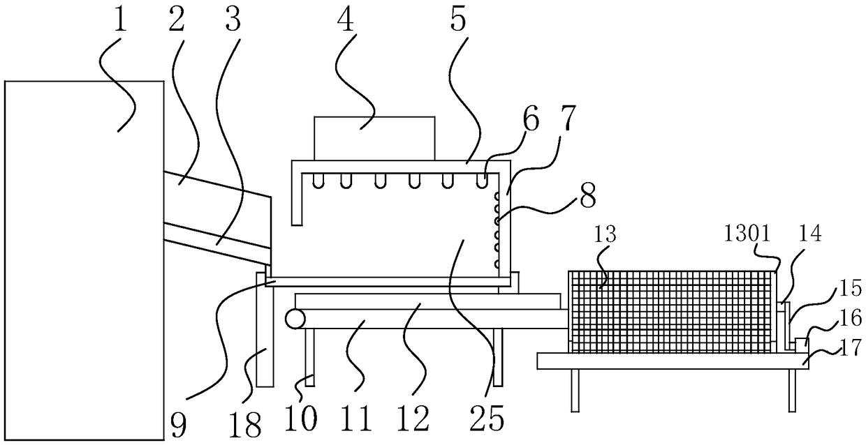 Lipstick tube extrusion cooling device