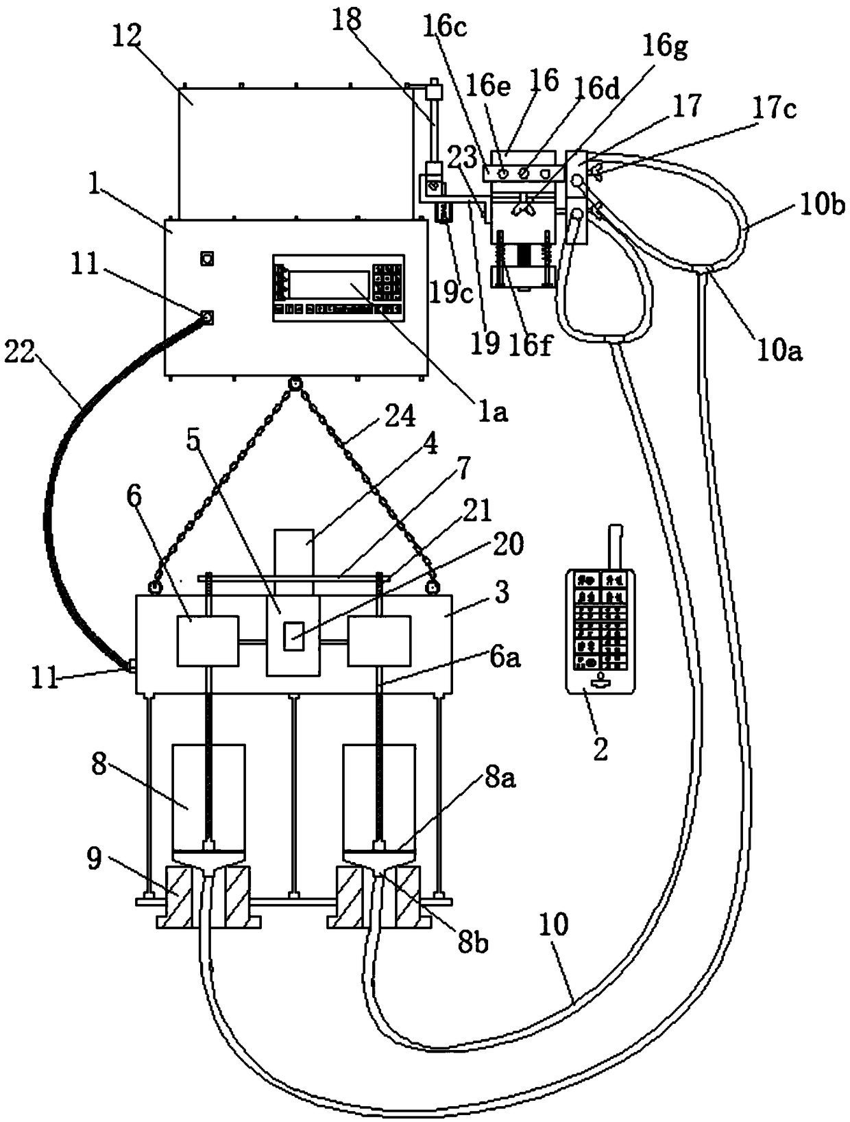 Light-duty robot for automatically coating surface of cable with insulating material