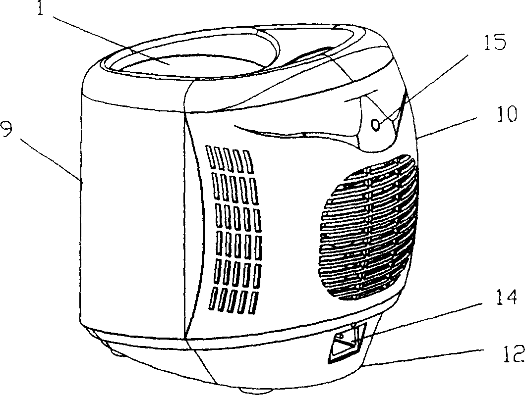 A cooling and heating apparatus and method for assembling its storing bladder and conductive aluminium