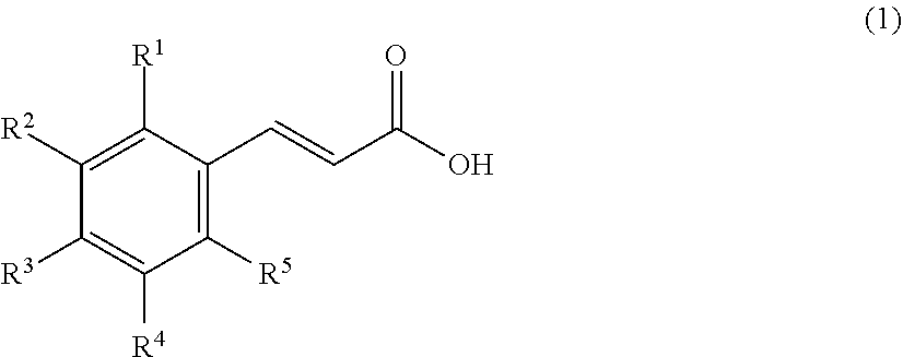 Method for producing cinnamic acid ester compound