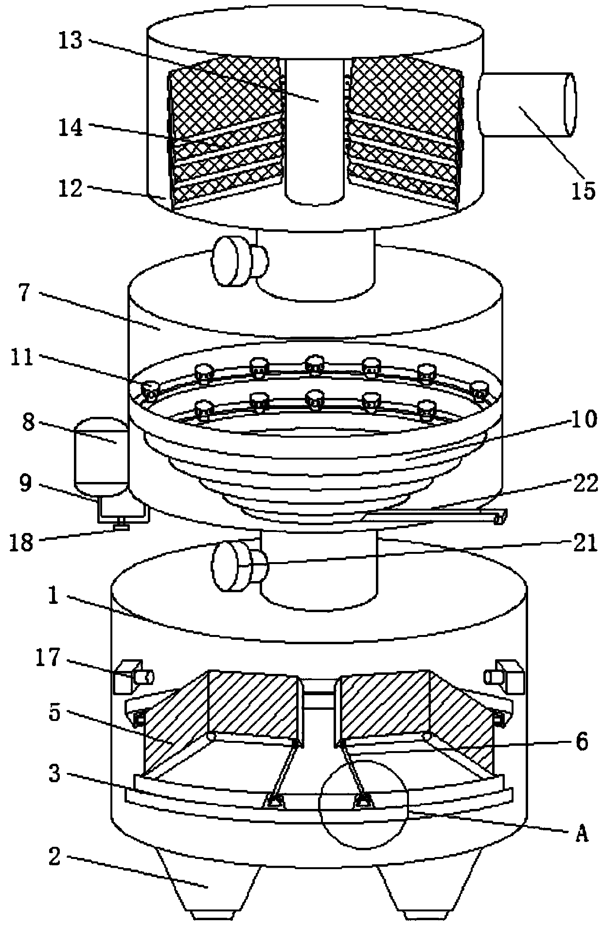 System for absorbing factory negative pressure exhaust gas