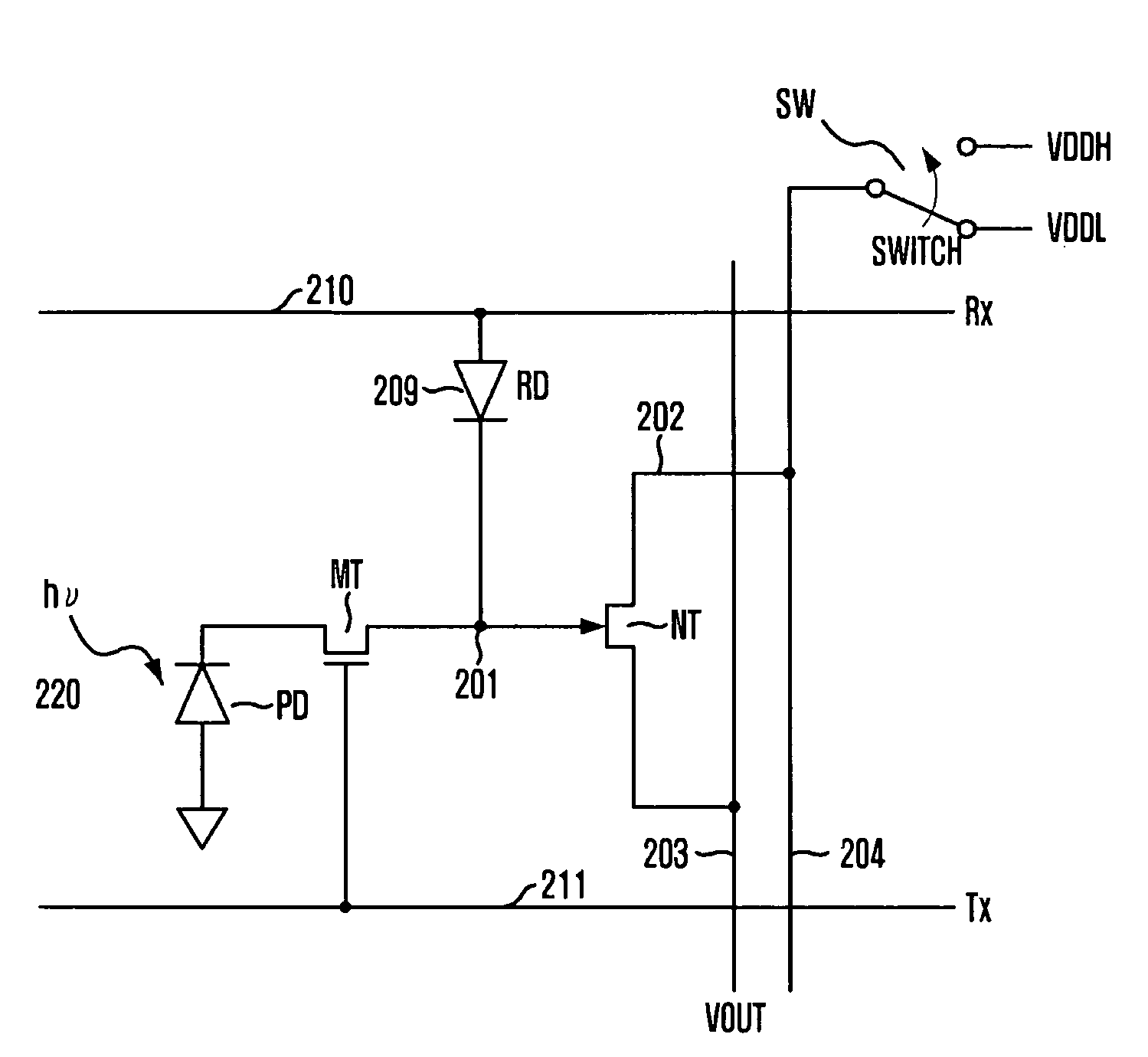 Small pixel for image sensors with JFET and vertically integrated reset diode