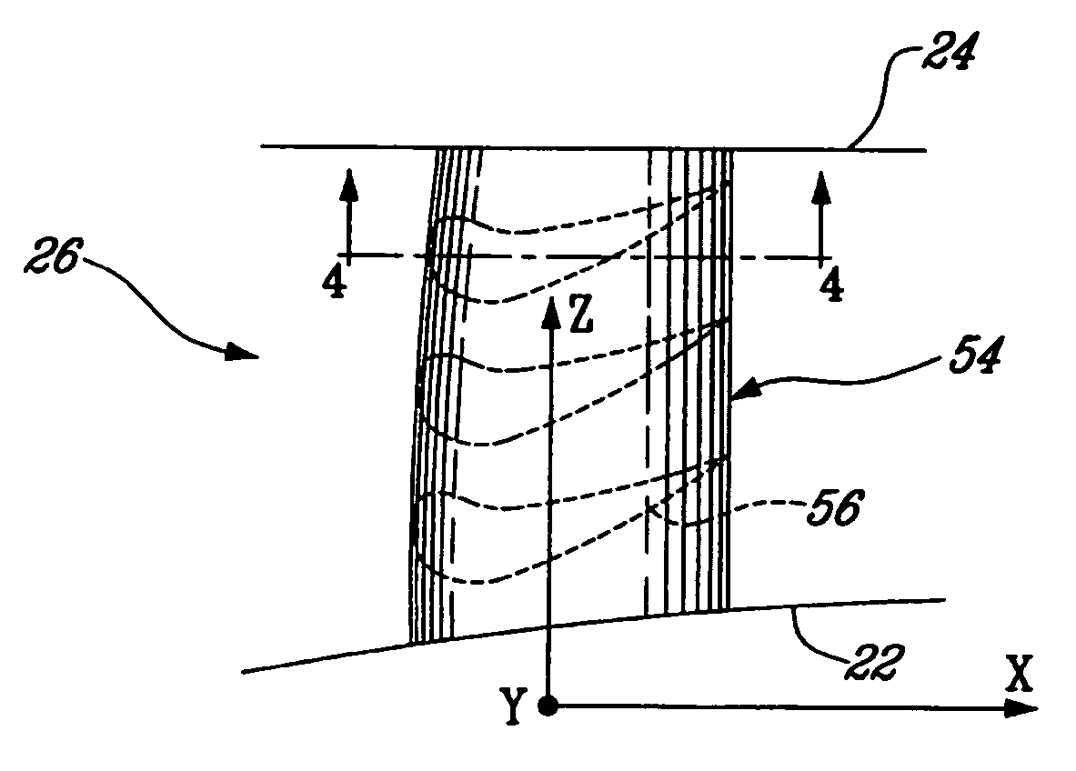 Turbine exhaust strut airfoil profile