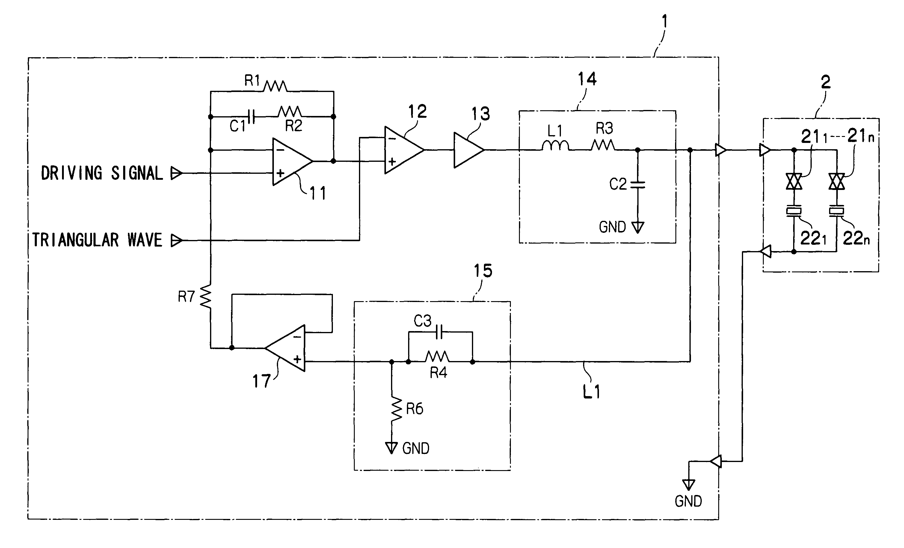 Capacitive load driving circuit and method, liquid droplet ejection device, and piezoelectric speaker driving device