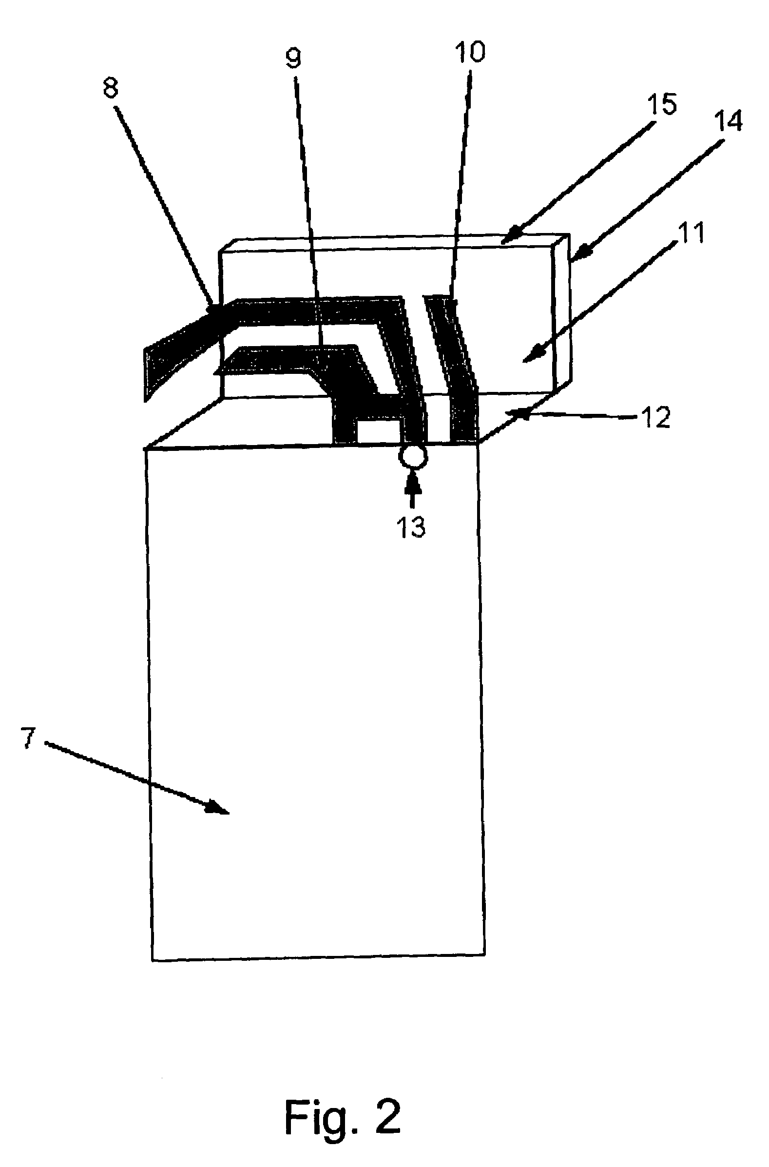 Printed built-in antenna for use in a portable electronic communication apparatus