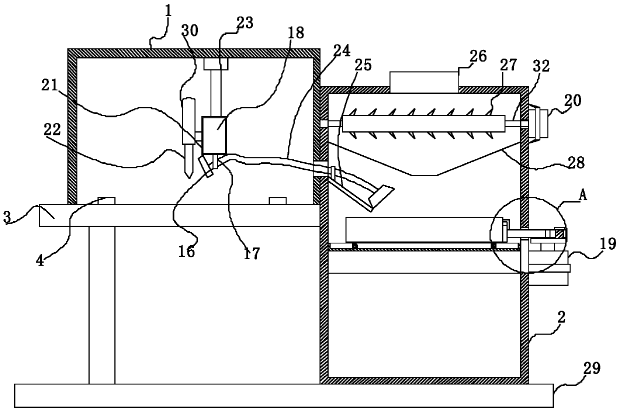 Plastic-wood plate cutting and recycling integrated equipment