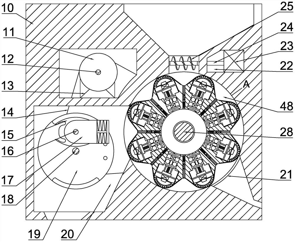 Built-in scrap iron treatment system of metal-working machine