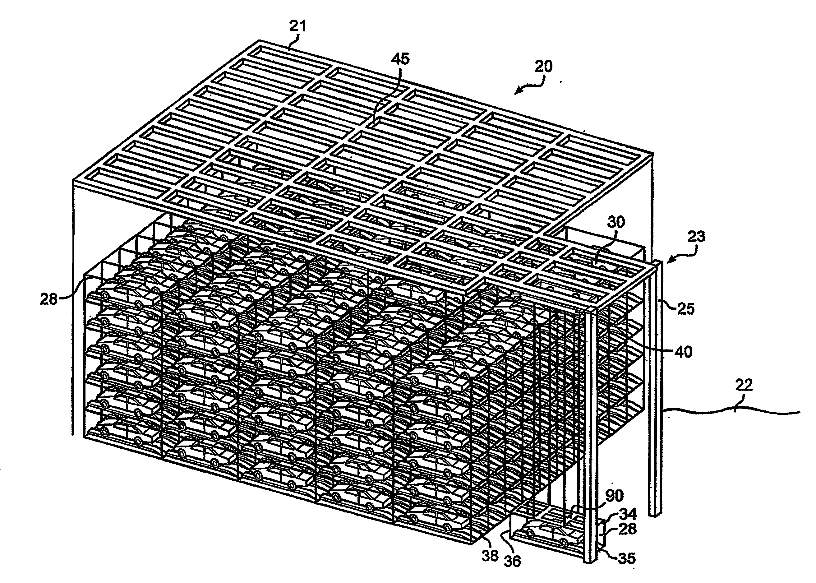 Overhead vehicle storage system