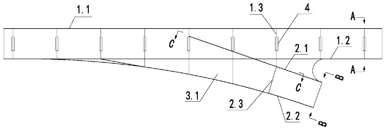 Integral arched beam connection structure and construction method thereof for upper supporting type steel tied arch bridge