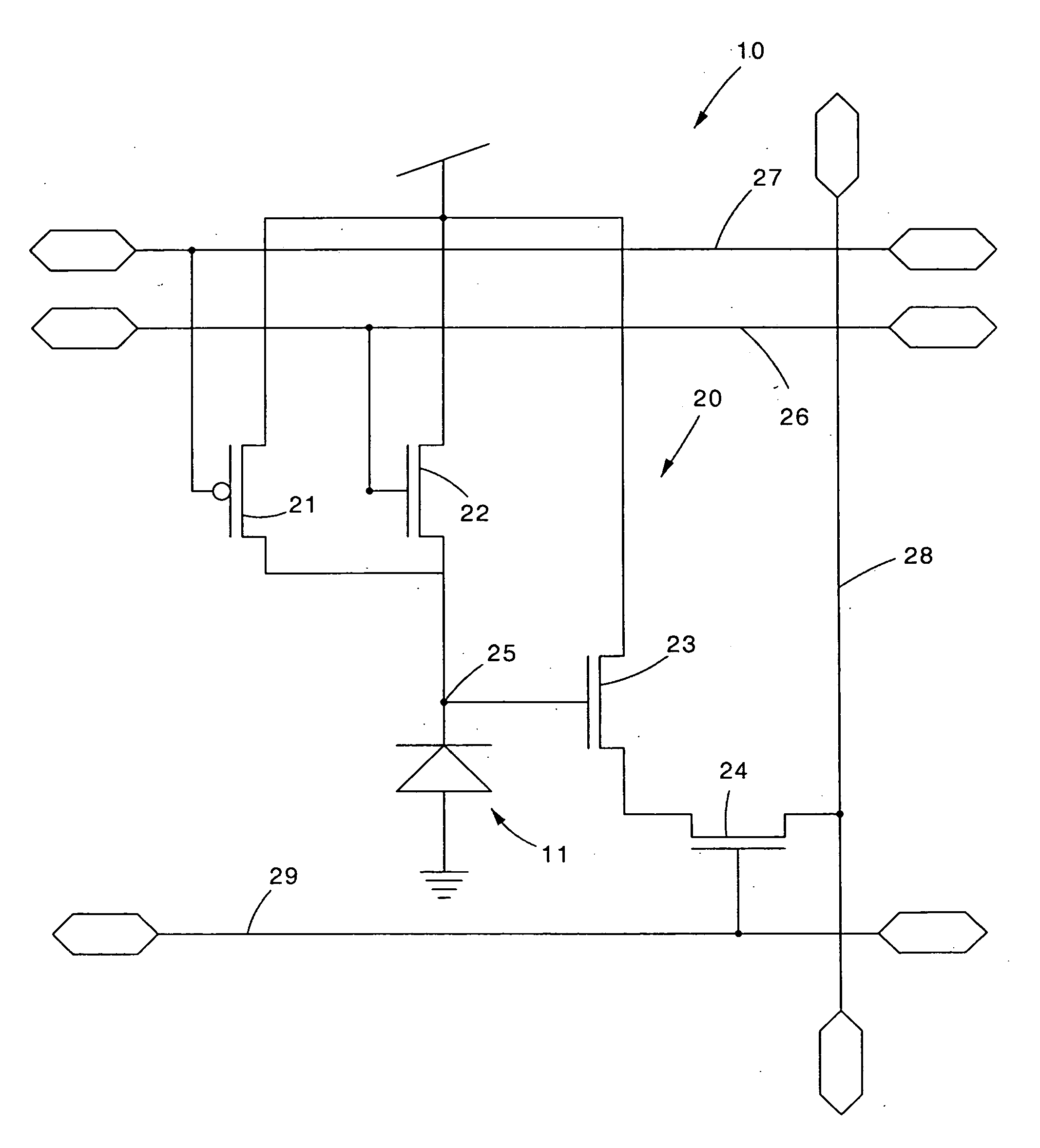 Photo-sensitive element for electro-optical sensors