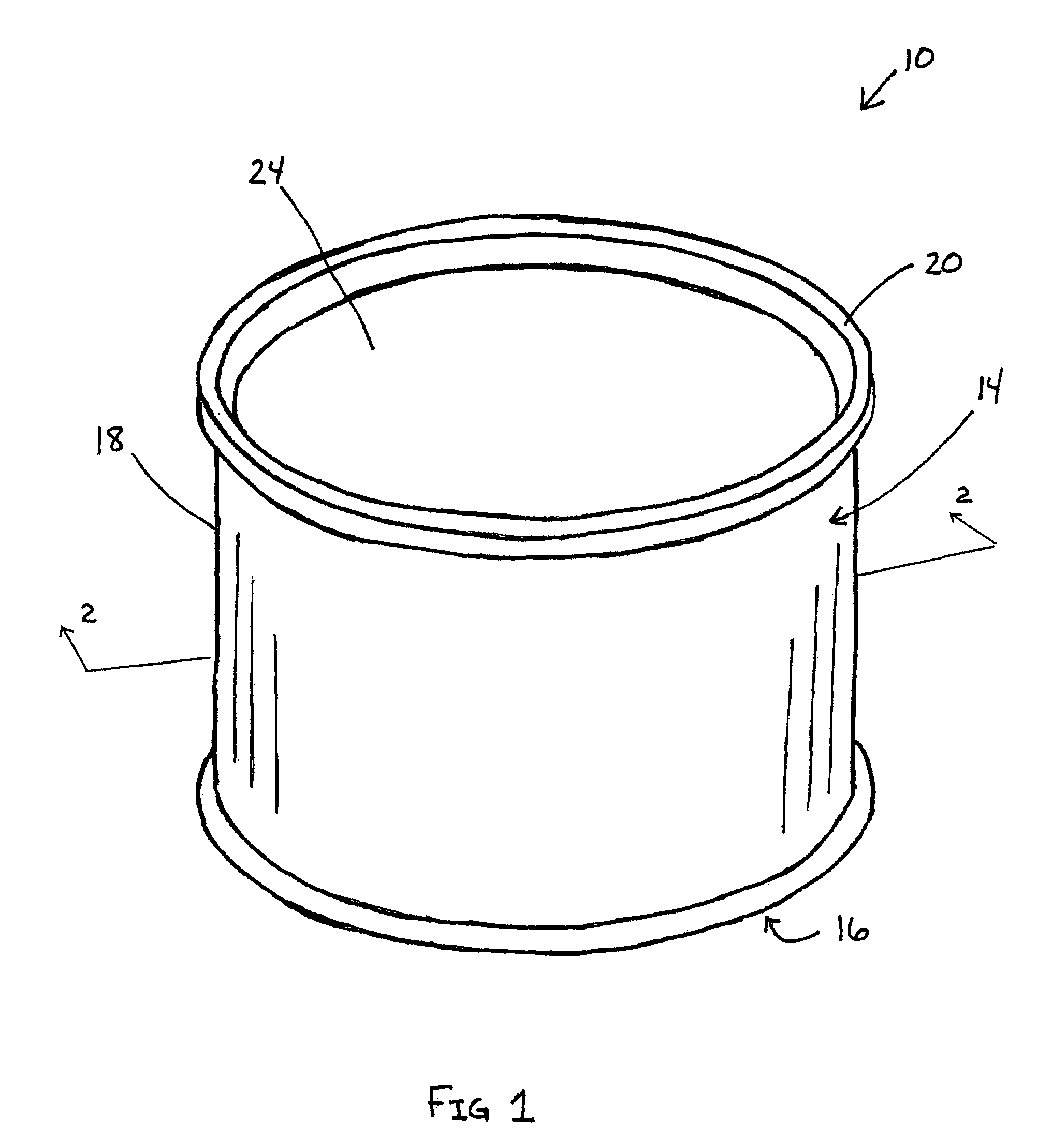 Scooping device for container having an electromagnetic surveillance device