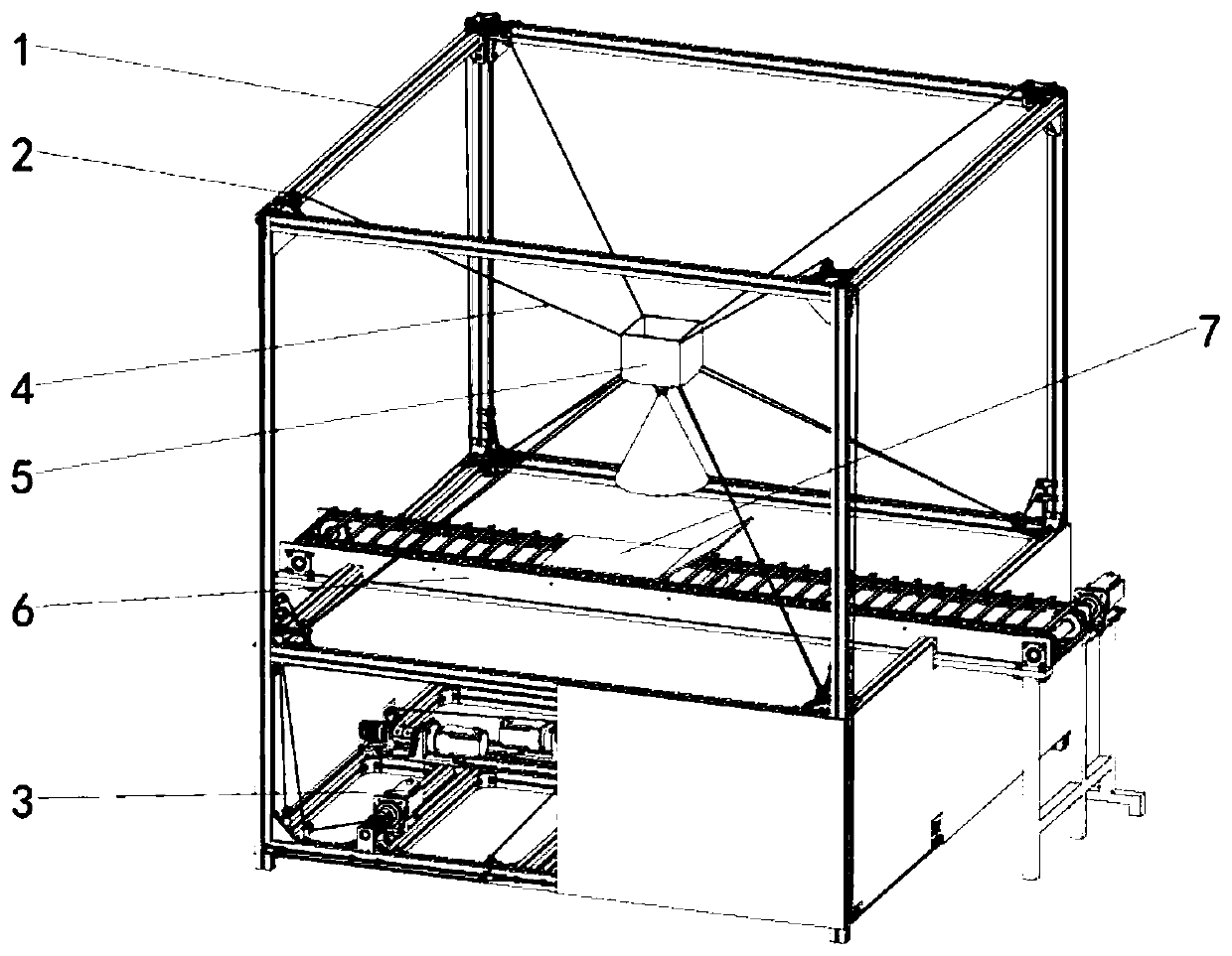 Flexible rope driving series-parallel spraying robot mechanism and operating method thereof