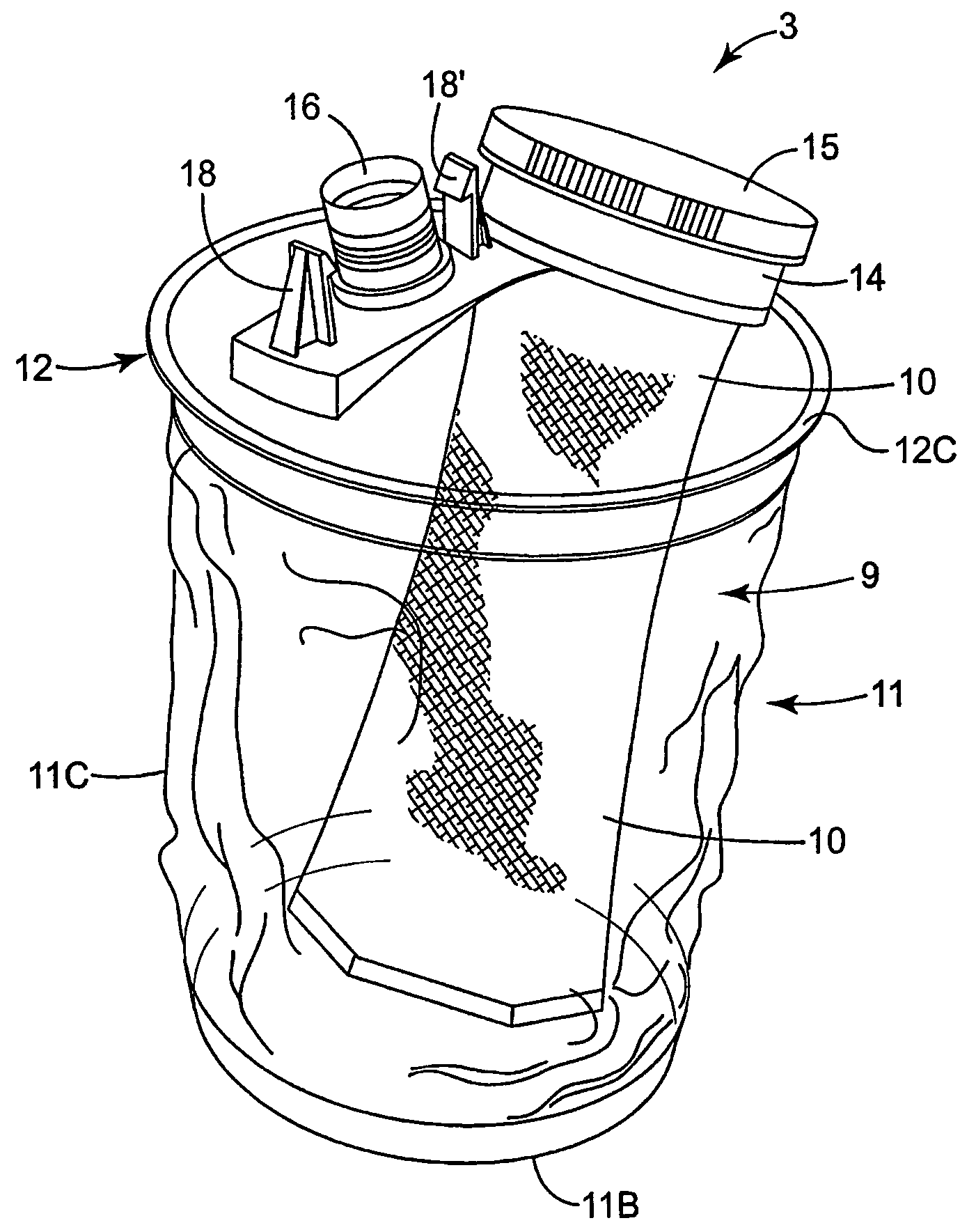 Drop-in filter for spray gun reservoir