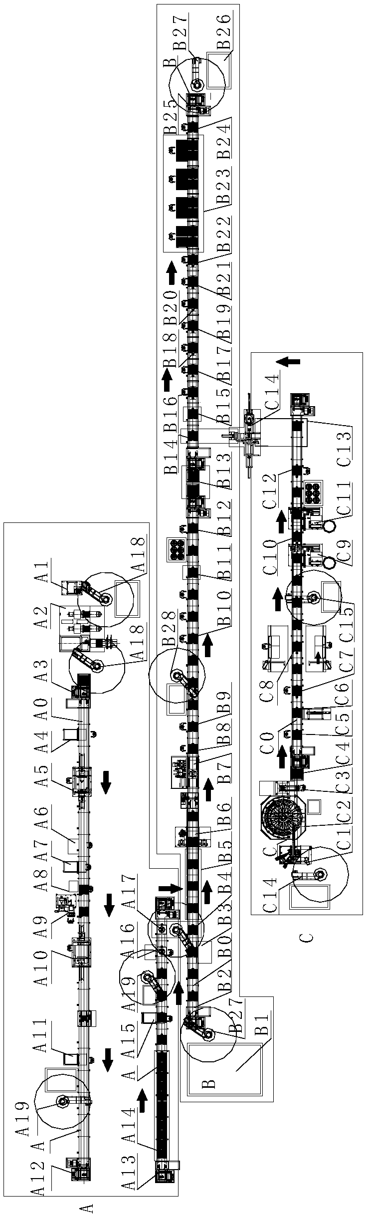 Permanent-magnet motor assembling production line