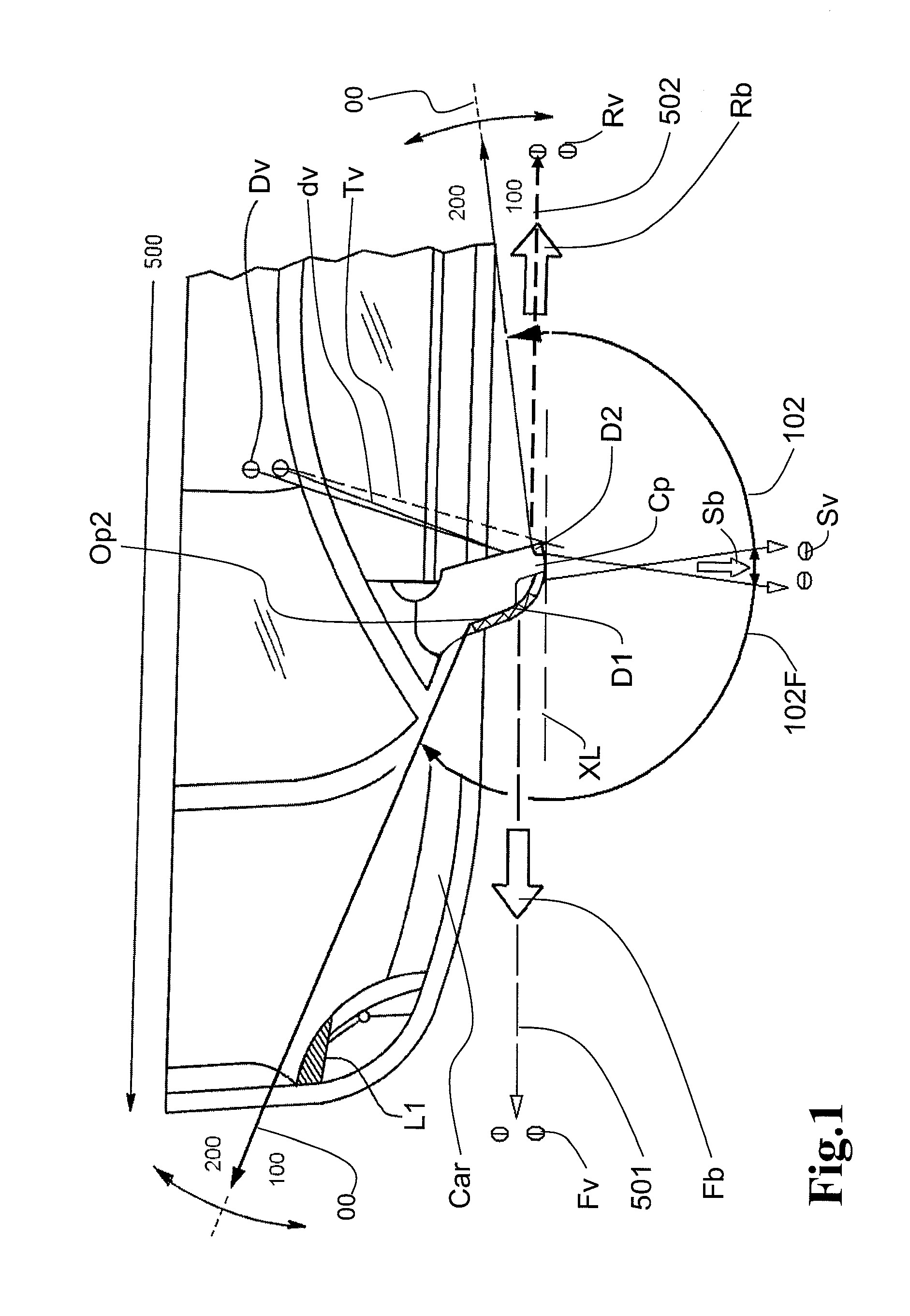 Rear-view mirror for a vehicle with a set of indicator lights