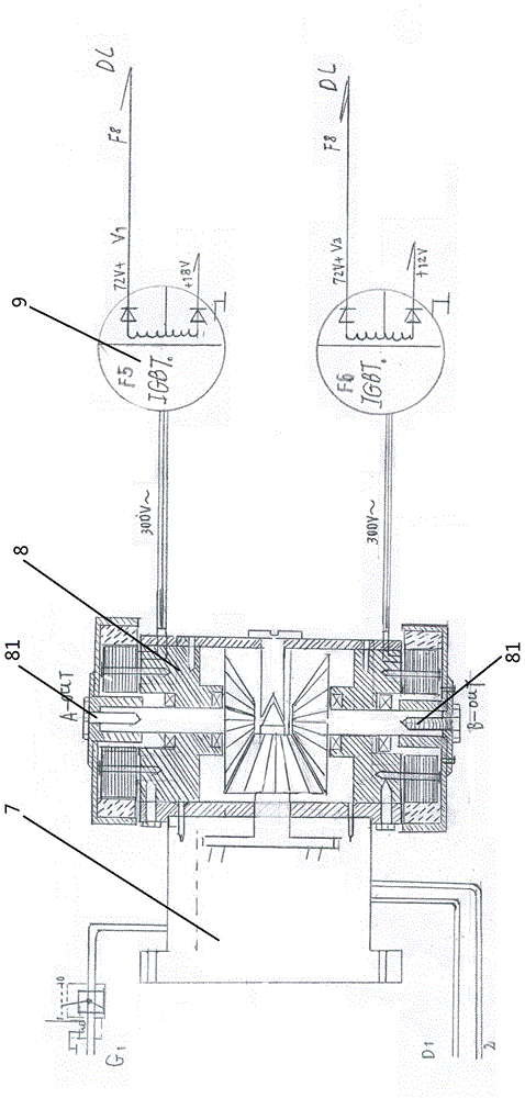 An electro-fluid dual-run drive system