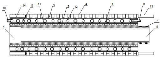 Novel glass fiber reinforced plastic lining concrete combined pipe