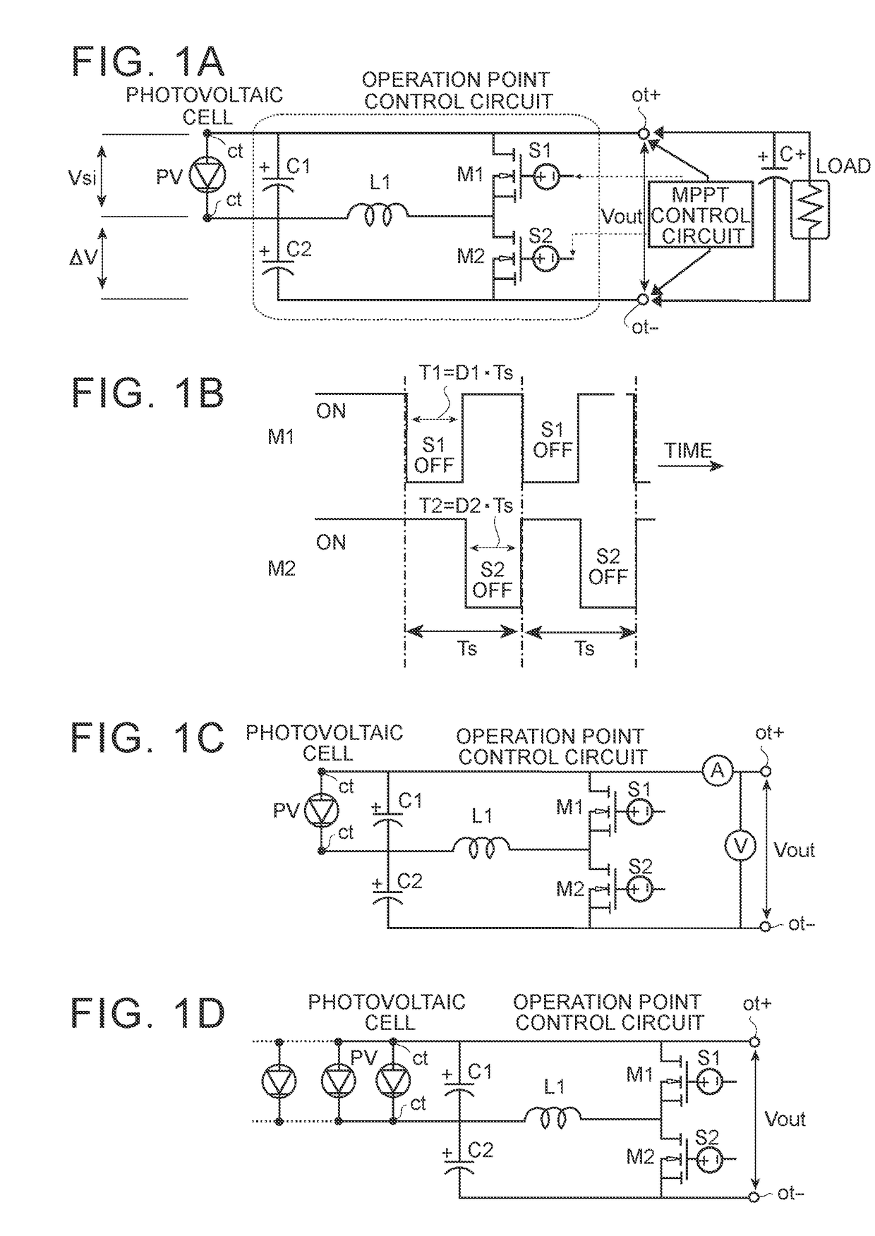 Electric power generation operation point control circuit device and multi-stage electric power generation operation point control circuit device