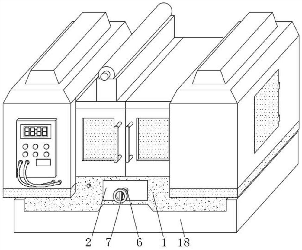 Noise reduction device for vertical machining center