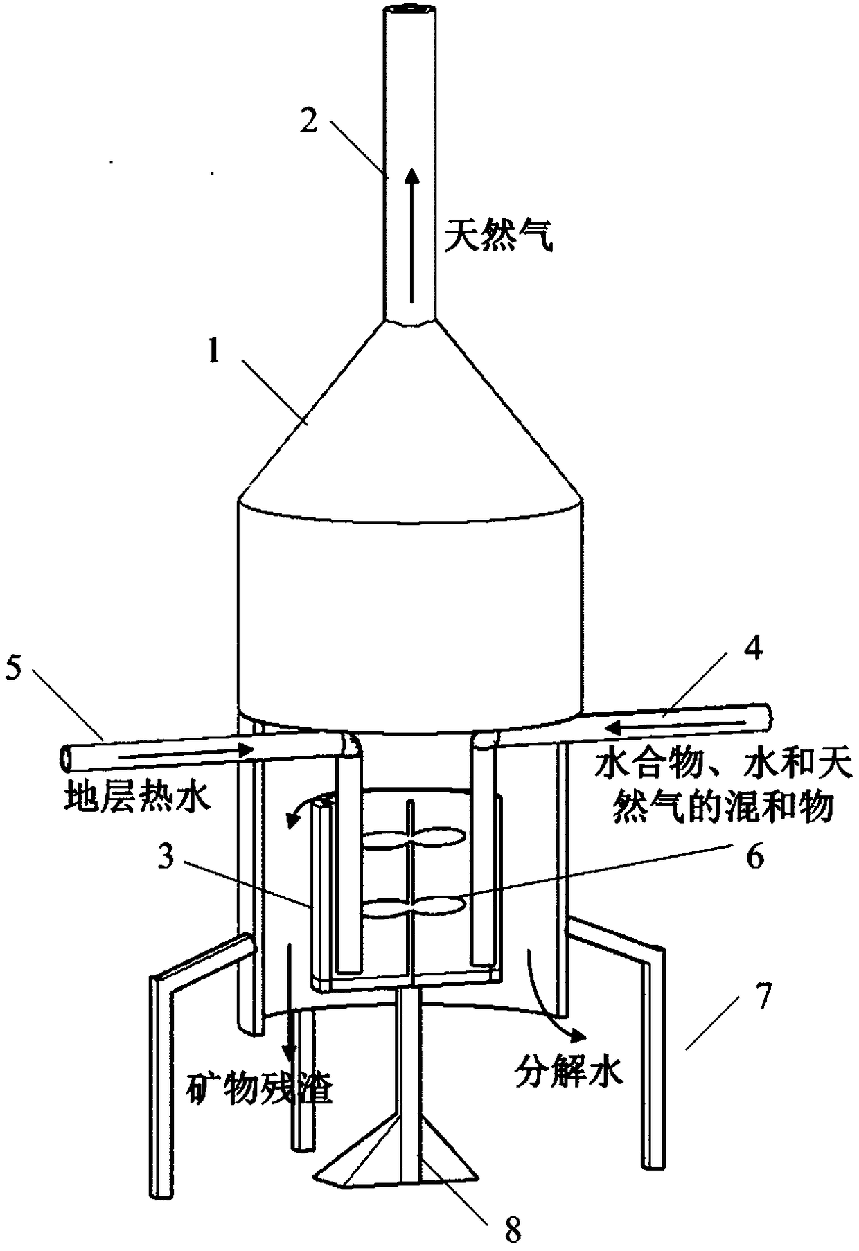 Submarine natural gas hydrate extraction device and method