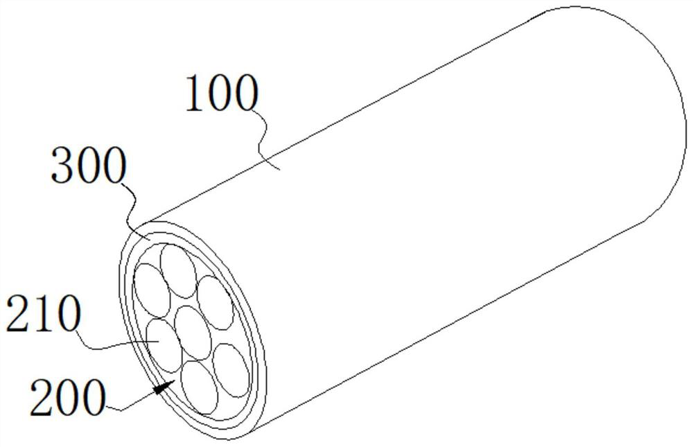 Cable and wire core wiring method thereof