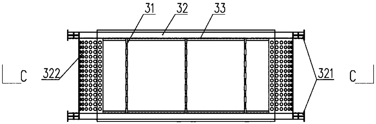 Lifting type self-controlled aeration system with multiple groups of rails