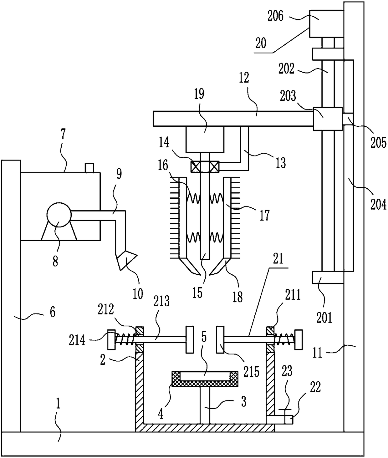 Feeding-bottle cleaning device for pediatric department