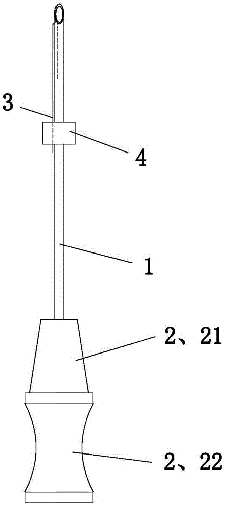 Novel acupoint catgut embedding needle instrument