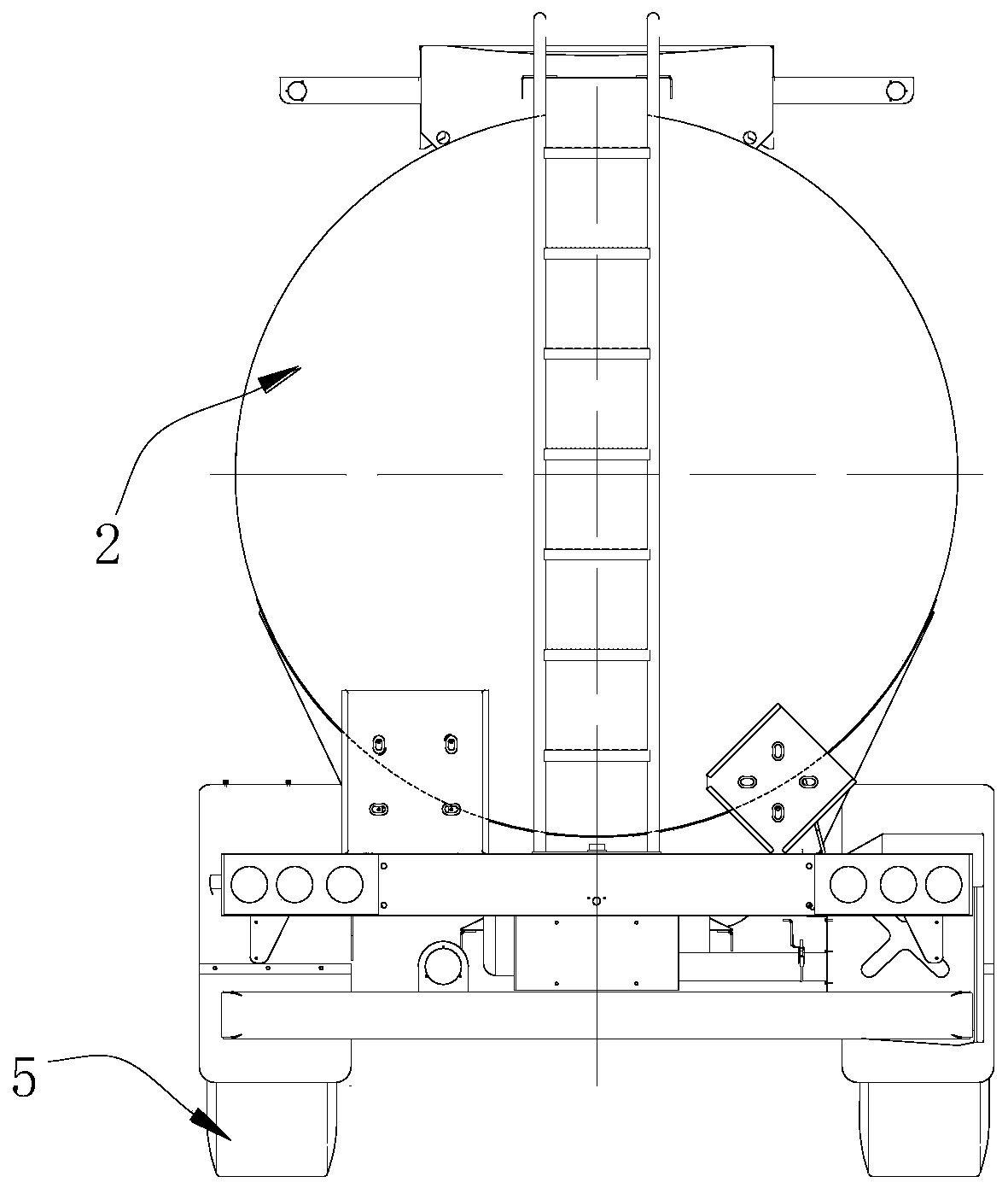 Anti-rollover transport tanker