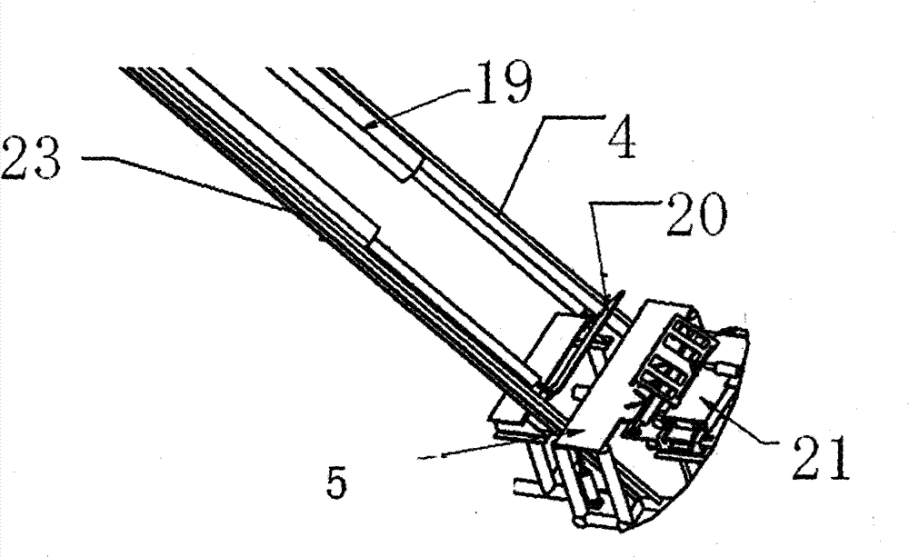 Automatic operation device of upper drill floor and lower drill floor of drill rod