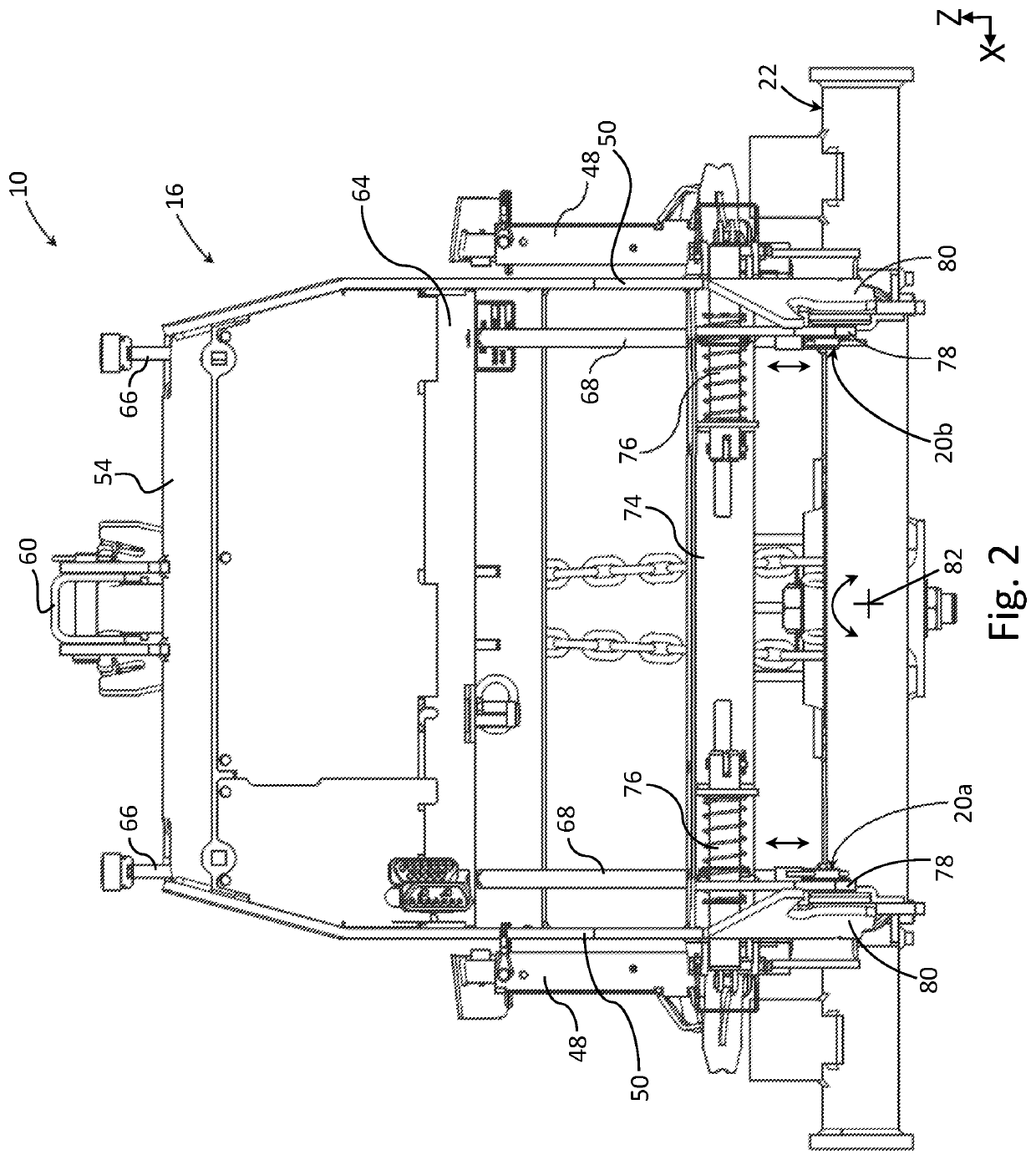 Snow plow assembly with floating a-frame