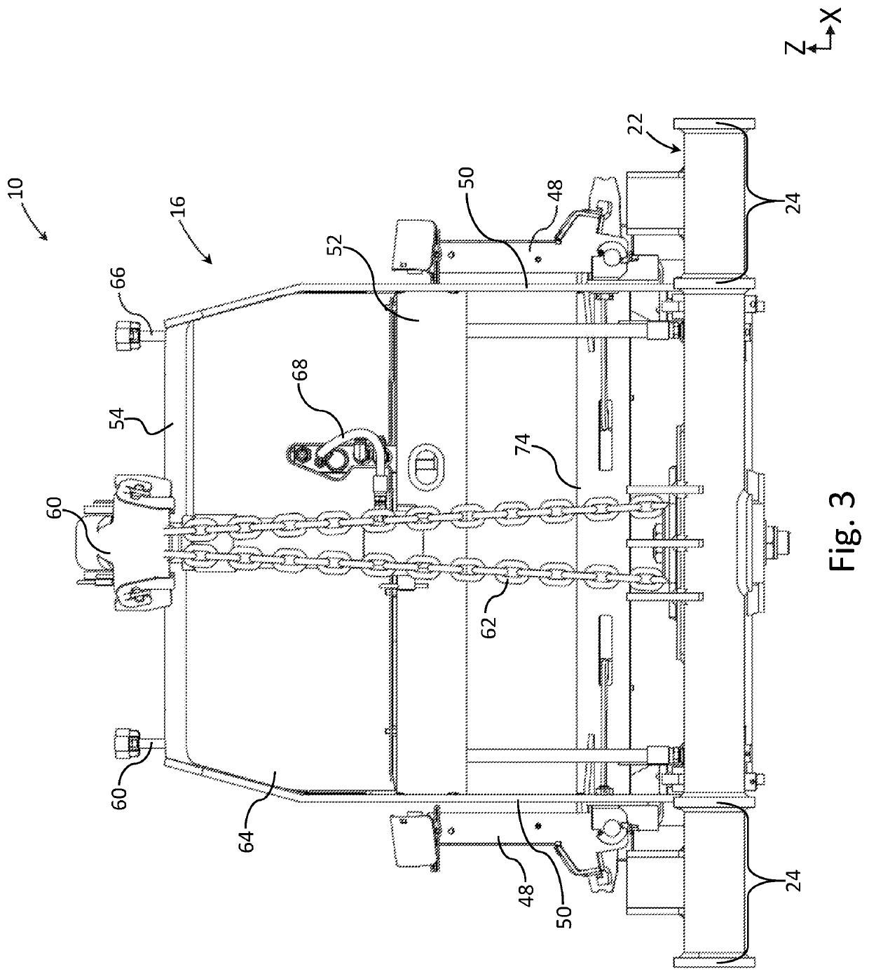 Snow plow assembly with floating a-frame