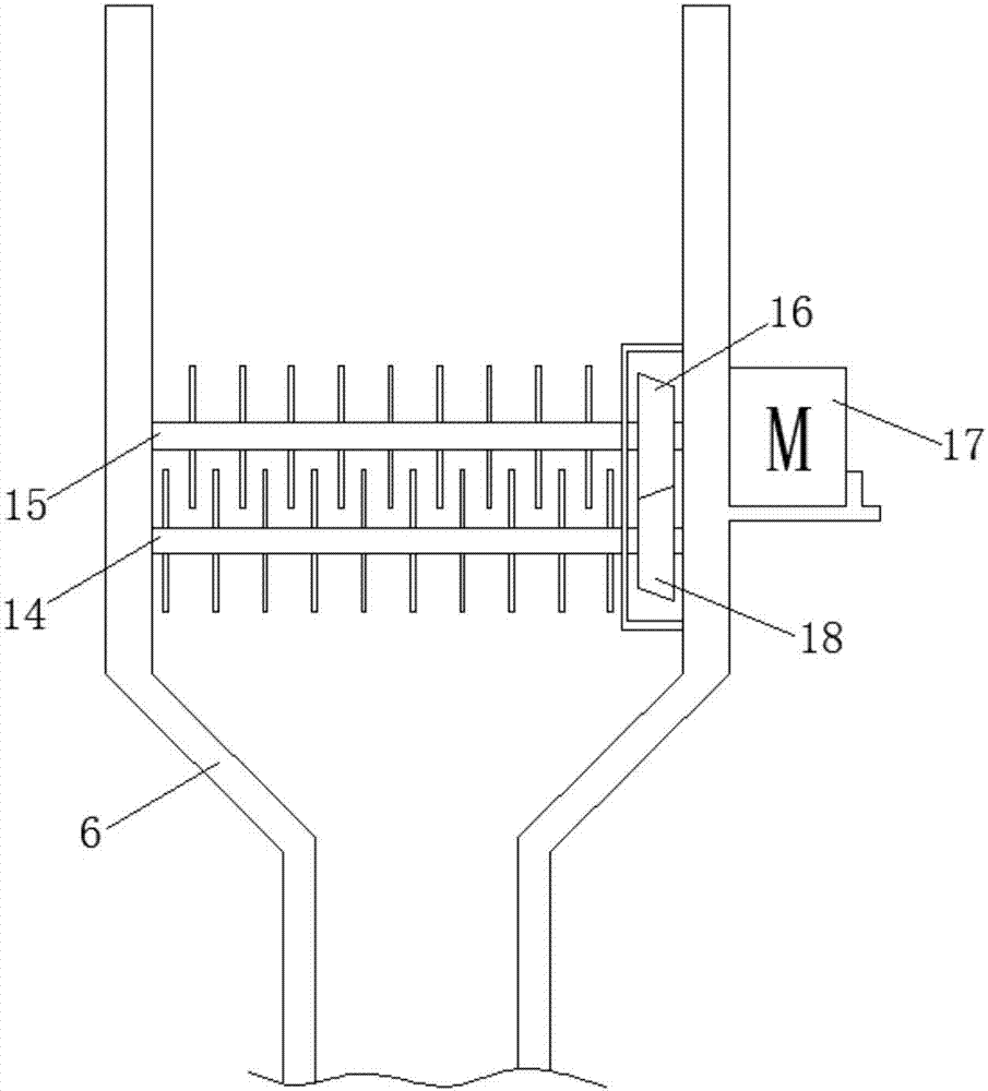 High-efficiency mixing and matching device for coix seeds