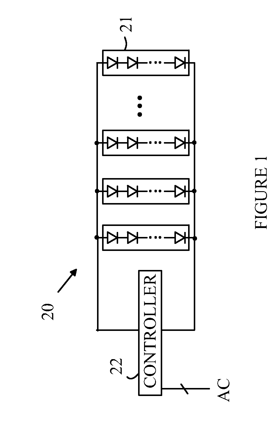 Light sources utilizing segmented LEDs to compensate for manufacturing variations in the light output of individual segmented LEDs