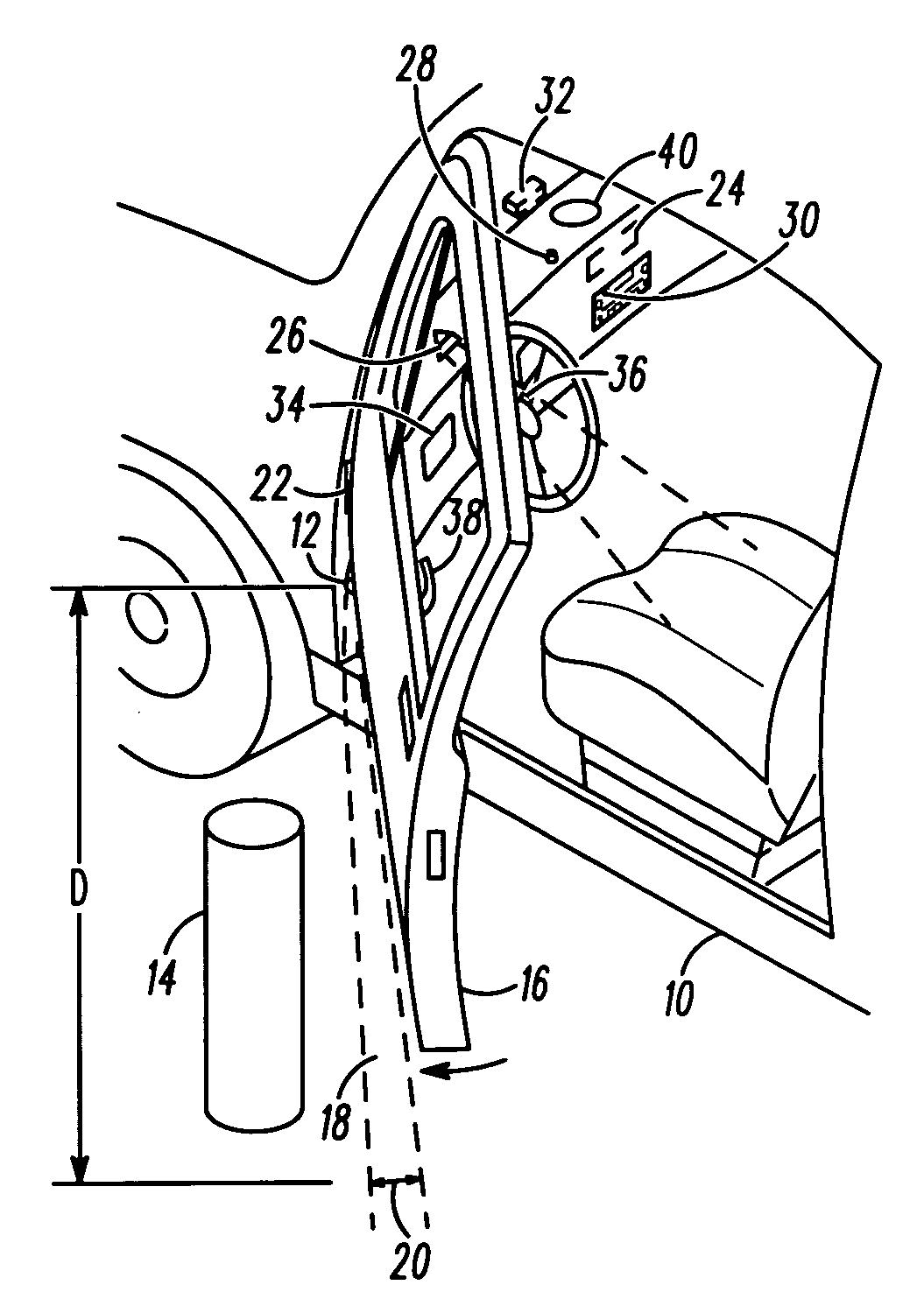 Sensor system for vehicle door