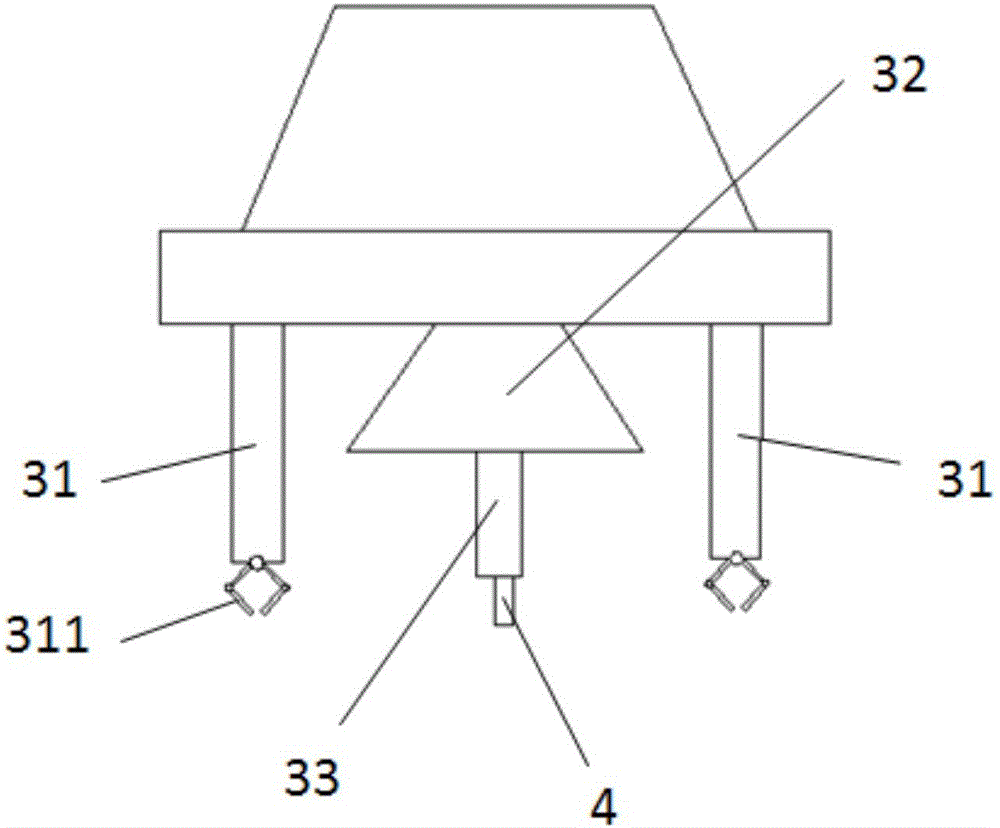 Mechanical arm with air extracting type sucker for mounting springs and working method for mechanical arm