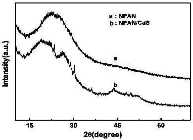 Preparation method of n-substituted carboxyl polyaniline/cadmium sulfide quantum dot composite material