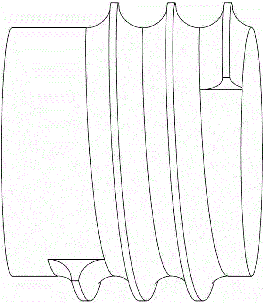 Method for flexible design of spiral groove skew rolling roller