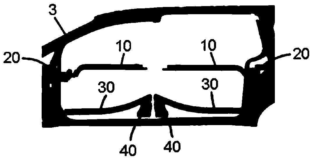 Device for operating opposite sliding doors