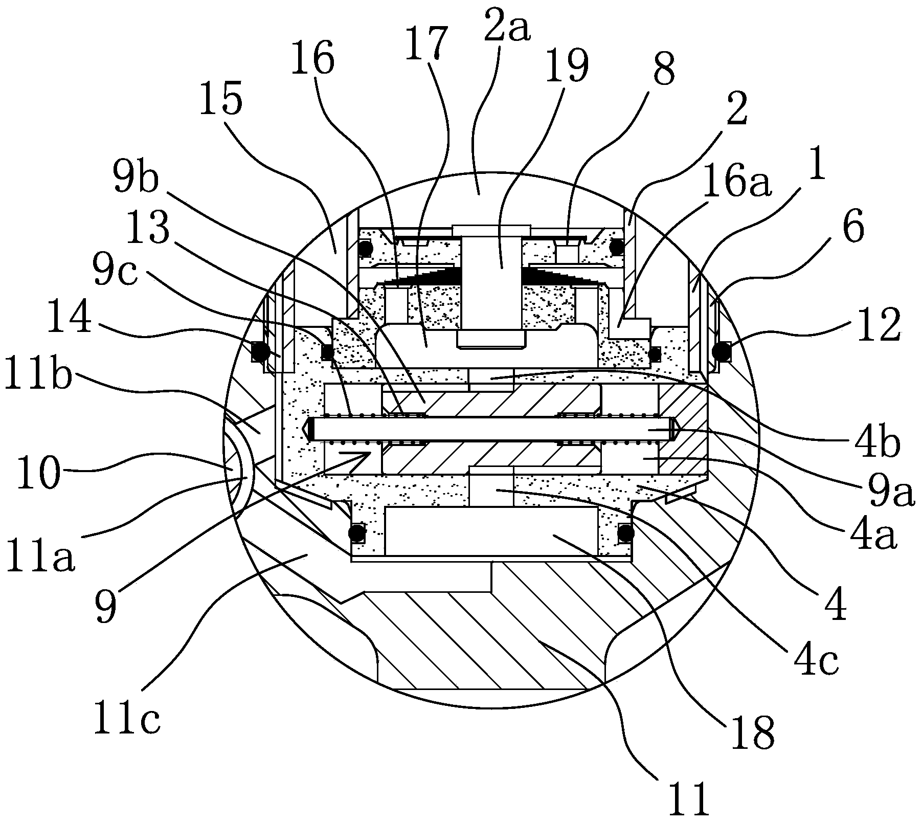 Tri-cylinder self-adaption type anti-falling shock absorber