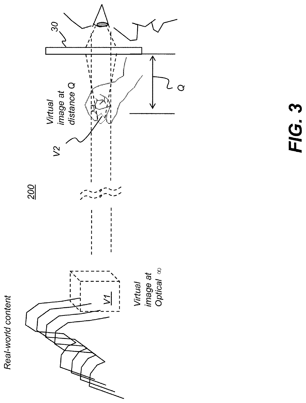 Light guide with polarization separator for dual images