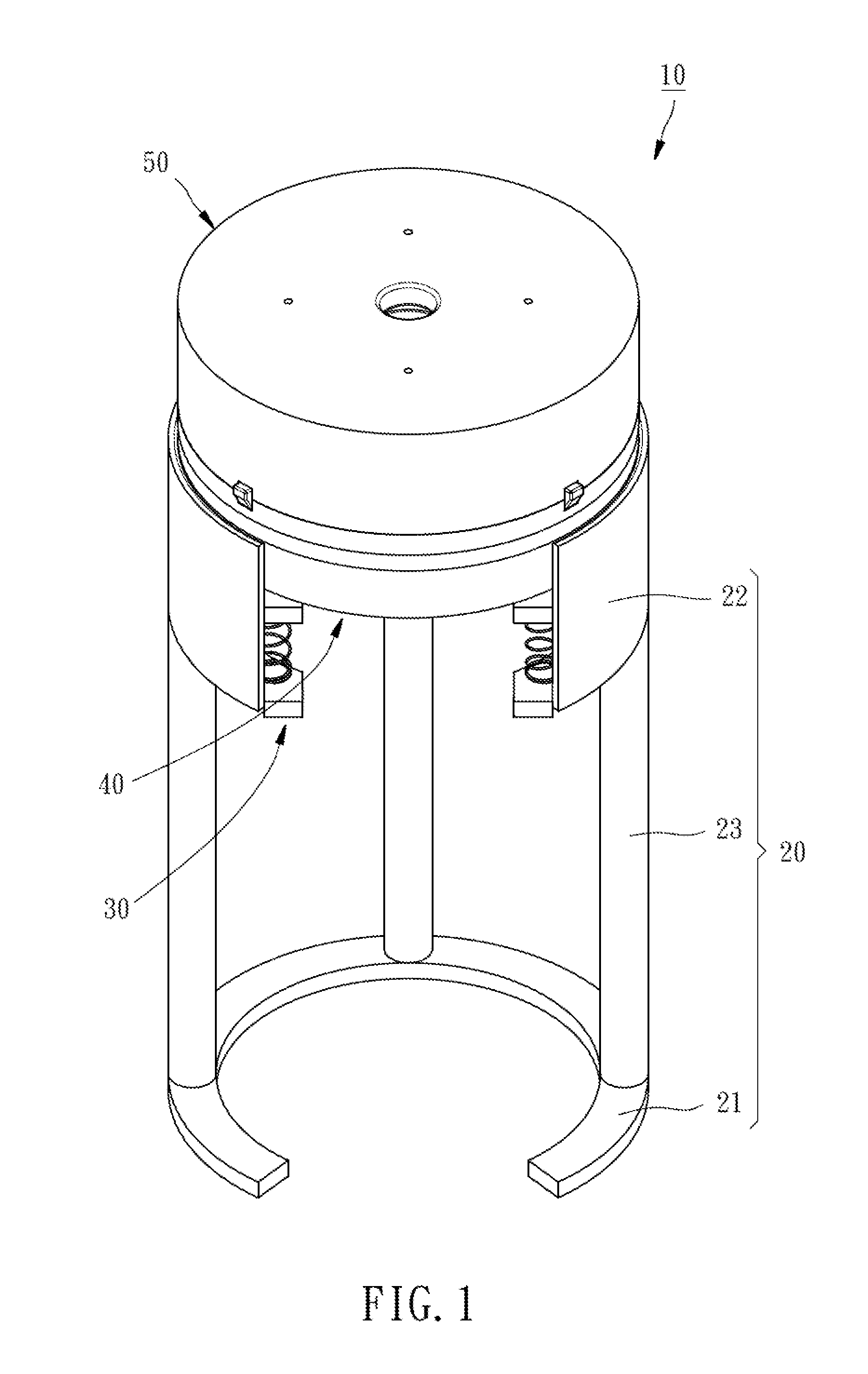 Mechanical end-effector changer and method of using same